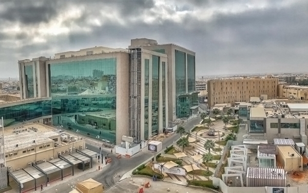 صورة جوية لمستشفى مدينة الملك سعود الطبية. (واس)