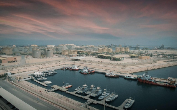 ميناء الجبيل التجاري الواقع على الساحل الشرقي للسعودية. (واس)