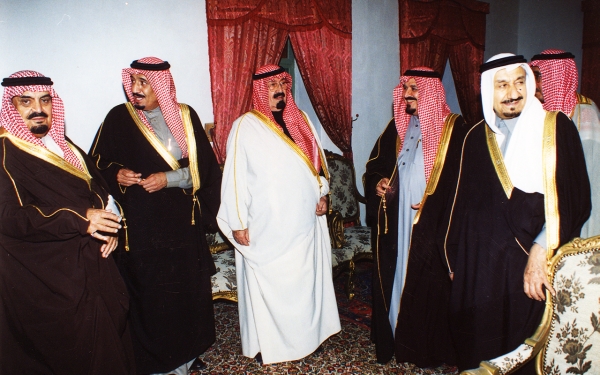 زيارة الملك عبدالله بن عبدالعزيز لدارة الملك عبدالعزيز في قصر المربع. (دارة الملك عبدالعزيز)