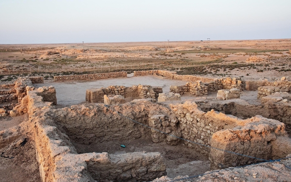 الآثار التاريخية في قرية زُبالا بمحافظة رفحاء. (واس)
 
