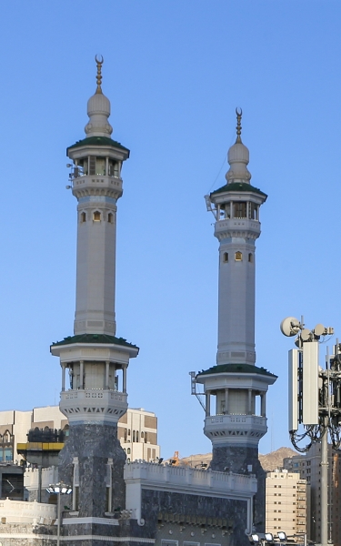 مآذن المسجد الحرام. (سعوديبيديا)