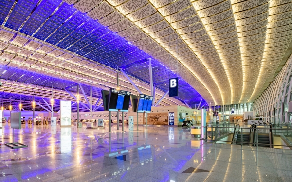 إحدى صالات مطار الملك عبدالعزيز الدولي في مدينة جدة. (واس)