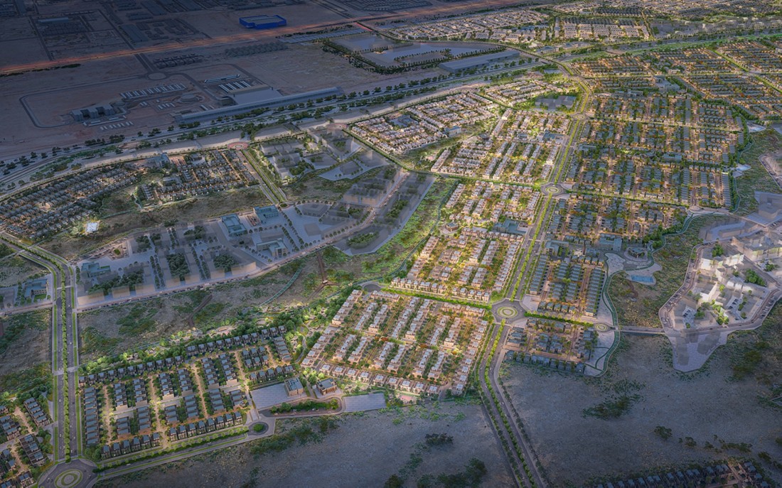 صورة تخيلية لمشروع حي سدرة أول حي سكني متكامل لـ "روشن" في الرياض. (المركز الإعلامي لروشن)
