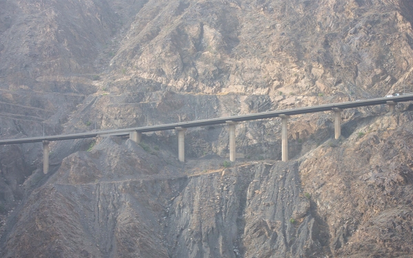 صورة لأحد جسور عقبة شعار في منطقة عسير. (سعوديبيديا)