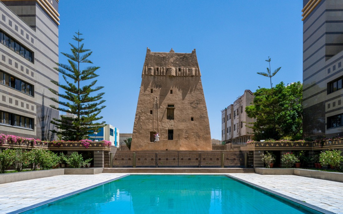 صورة حديثة لقصر شدا التاريخي في مدينة أبها. (وزارة الثقافة)