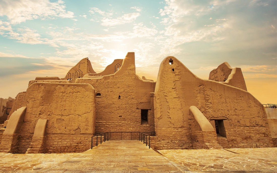 قصر سلوى الذي كان مقرا للدولة السعودية الأولى قديمًا في حي الطريف في محافظة الدرعية. (واس)