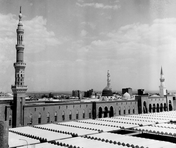 التوسعة الأولى للمسجد النبوي الشريف في المدينة المنورة. (واس)
 