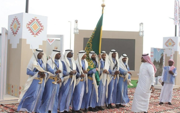 العرضة السعودية، إحدى الرقصات الشعبية في المملكة. (واس)