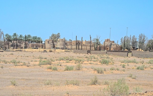 آثار البلدة التراثية في محافظة الغزالة التابعة لمنطقة حائل. (واس)