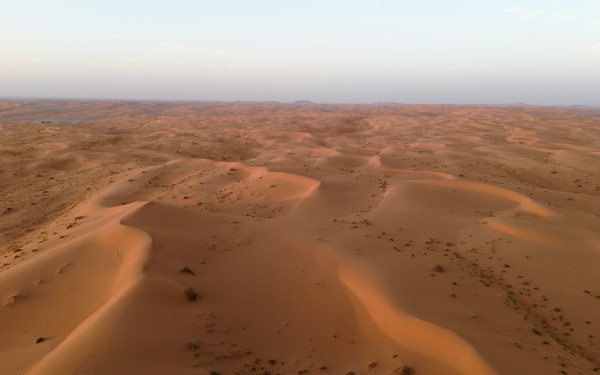 صورة جوية لصحراء النفود الكبير في السعودية. (سعوديبيديا)
