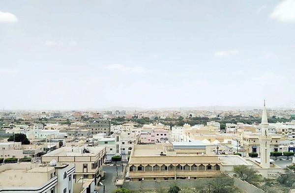 صورة من الأعلى لمحافظة أحد رفيدة بمنطقة عسير. واس (دارة الملك عبدالعزيز)