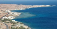 صورة جوية لشاطئ شرما في منطقة تبوك على ساحل البحر الأحمر. (واس)