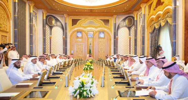 صاحب السمو الملكي الأمير محمد بن سلمان يرأس اجتماع مجلس الشؤون الاقتصادية والتنمية في مدينة الرياض. (واس)