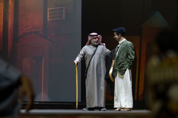 مشهد من إحدى المسرحيات السعودية. (دارة الملك عبدالعزيز) 