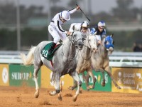 إحدى سباقات كأس السعودية لسباق الخيل 2020. (المركز الإعلامي لكأس السعودية لسباق الخيل)