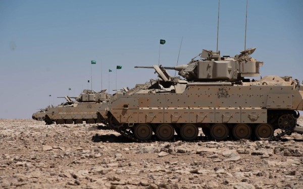 بعض دبابات القوات البرية السعودية. (واس)
