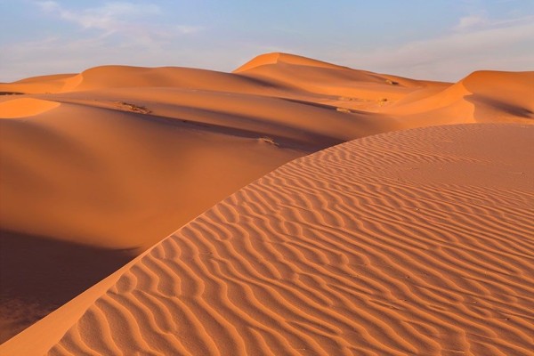صحراء الربع الخالي إحدى الصحاري في السعودية. (دارة الملك عبدالعزيز)