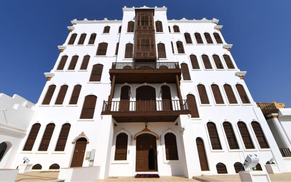 قصر شبرا التاريخي في مدينة الطائف ويظهر باب أبو خوخة. (واس)