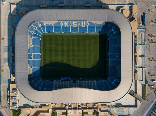 صورة جوية لمقر ملعب جامعة الملك سعود. (واس)