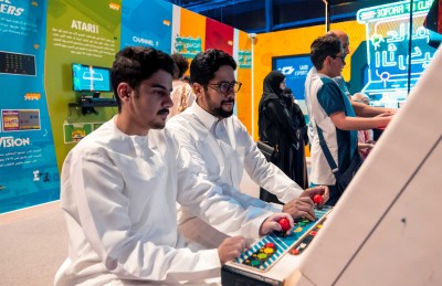 مشاركون بفعاليات الألعاب الإلكترونية في موسم الرياض. (واس)