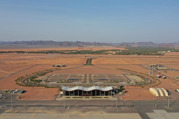 مدرجات مطار الأمير عبدالمجيد بن عبدالعزيز بالعلا. (واس)