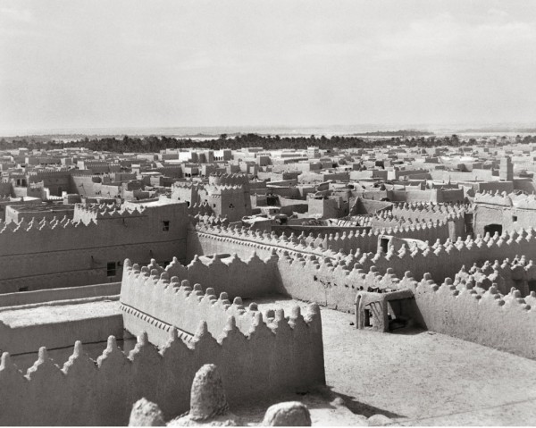 أحد أحياء الرياض عام 1369هـ/1949م. (دارة الملك عبدالعزيز)
