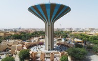 برج المياه في الرياض. (دارة الملك عبدالعزيز)