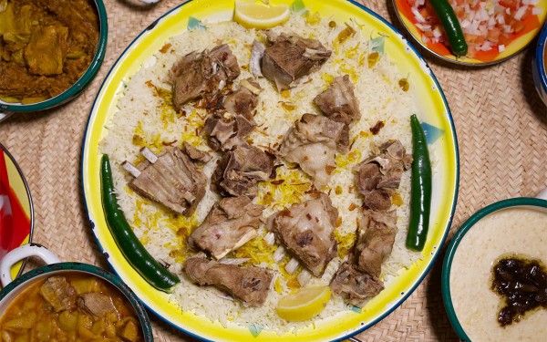 طبق الكبسة السعودية، أحد أطباق الأرز الشهيرة في السعودية. (سعوديبيديا)