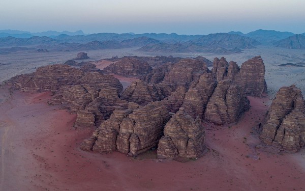 صورة جوية لمنطقة حسمى في تبوك. (واس)