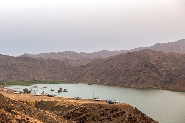 مجرى وادي الأحسبة بمنطقة الباحة. (واس)