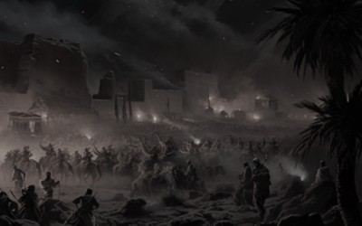 رسم تخيلي لإحدى المعارك قديمًا. (سعوديبيديا)