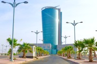 البرج الجامعي لجامعة جازان الذي يتكون من 18 طابقًا. (المركز الإعلامي لجامعة جازان)