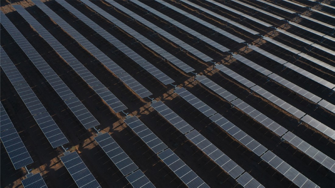 محطة سكاكا للطاقة الشمسية الكهروضوئية. (المركز الإعلامي لوزارة الطاقة)