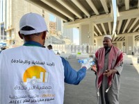 من مبادرات جمعية البر في جدة خلال موسم الحج. (المركز الإعلامي لجمعية البر في جدة)