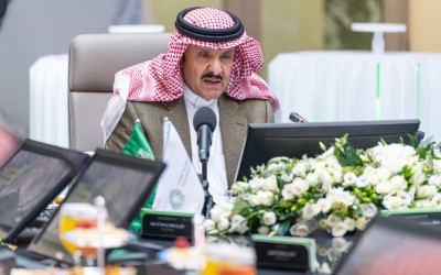 الأمير سلطان بن سلمان خلال ترؤسه الاجتماع الأول لمجلس إدارة وكالة الفضاء السعودية. (المركز الإعلامي لوكالة الفضاء السعودية)