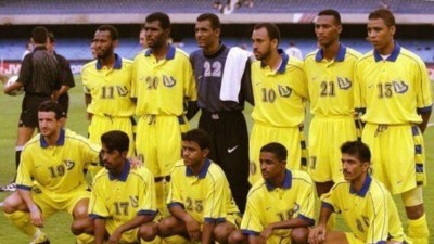 قائمة نادي النصر في أولى مباريات كأس العالم للأندية 2000. (المركز الإعلامي للاتحاد الآسيوي)