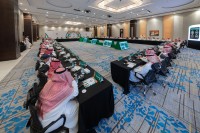 فريق عمل مشروع توثيق تاريخ كرة القدم السعودية. (المركز الإعلامي للاتحاد السعودي لكرة القدم)