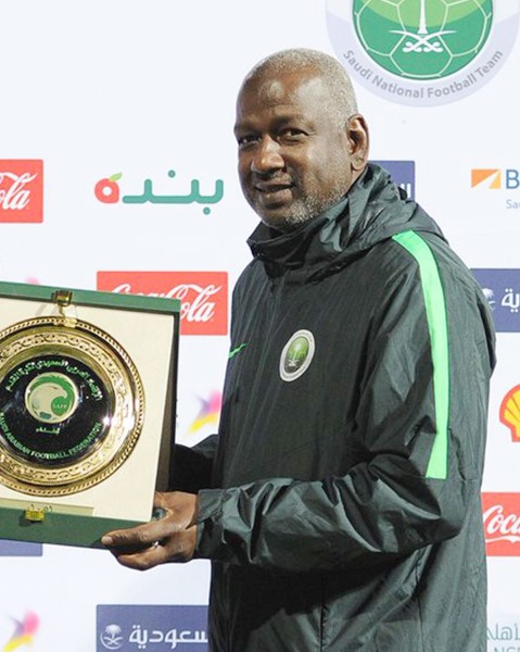 لاعب نادي النصر ماجد عبدالله يتصدر قائمة الهدافين التاريخيين للدوري السعودي برصيد 189 هدفًا. (المركز الإعلامي للمنتخب السعودي)