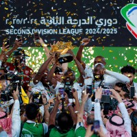 تتويج نادي الدرعية بلقب دوري أندية الدرجة الثانية 2025. (المركز الإعلامي لنادي الدرعية)