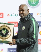 لاعب نادي النصر ماجد عبدالله يتصدر قائمة الهدافين التاريخيين في الدوري السعودي برصيد 178 هدفًا. (المركز الإعلامي للمنتخب السعودي)