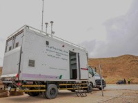 إحدى محطات رصد ومراقبة جودة الهواء في السعودية. (المركز الإعلامي للمركز الوطني للرقابة على الالتزام البيئي)
