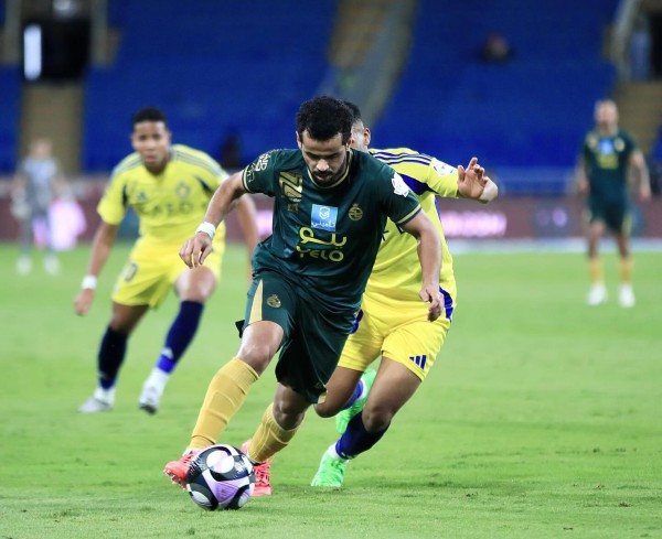 من مباراة نادي الخلود ونادي النصر في دوري روشن. (المركز الإعلامي لنادي الخلود)