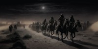 رسم تخيلي لإحدى معارك توحيد المملكة. (سعوديبيديا)