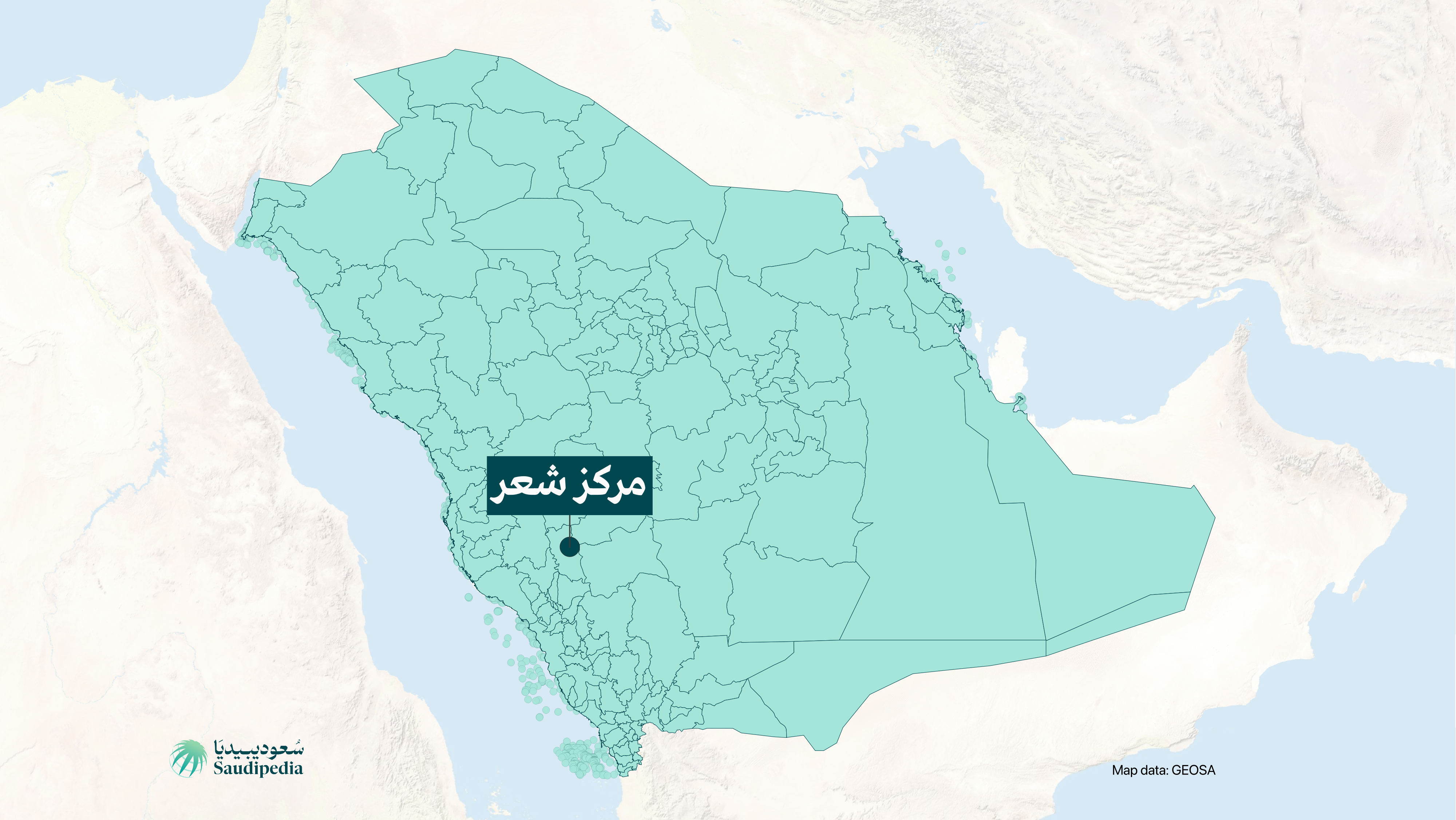 مركز شعر على خارطة السعودية