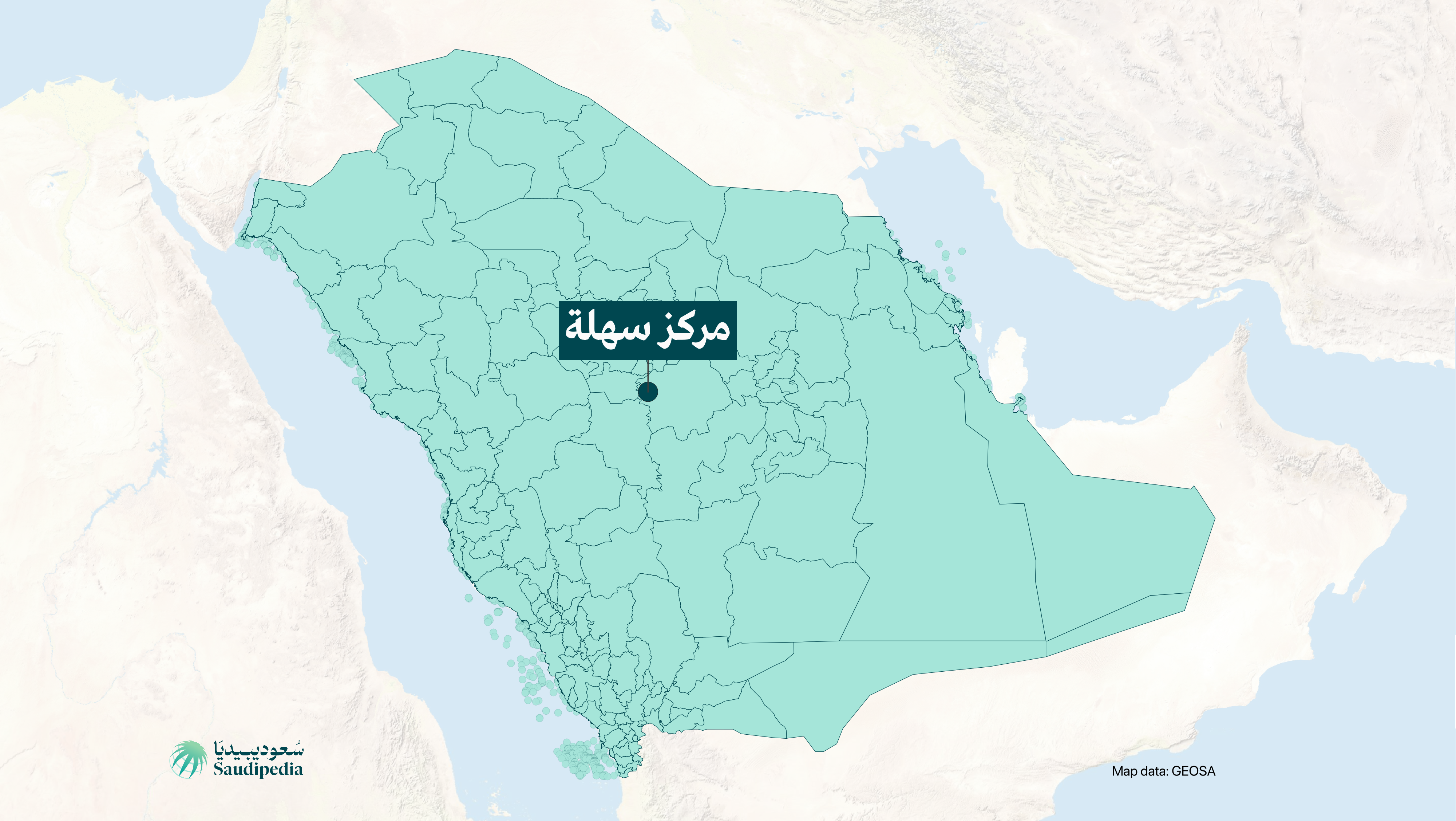 مركز سهلة على خارطة السعودية