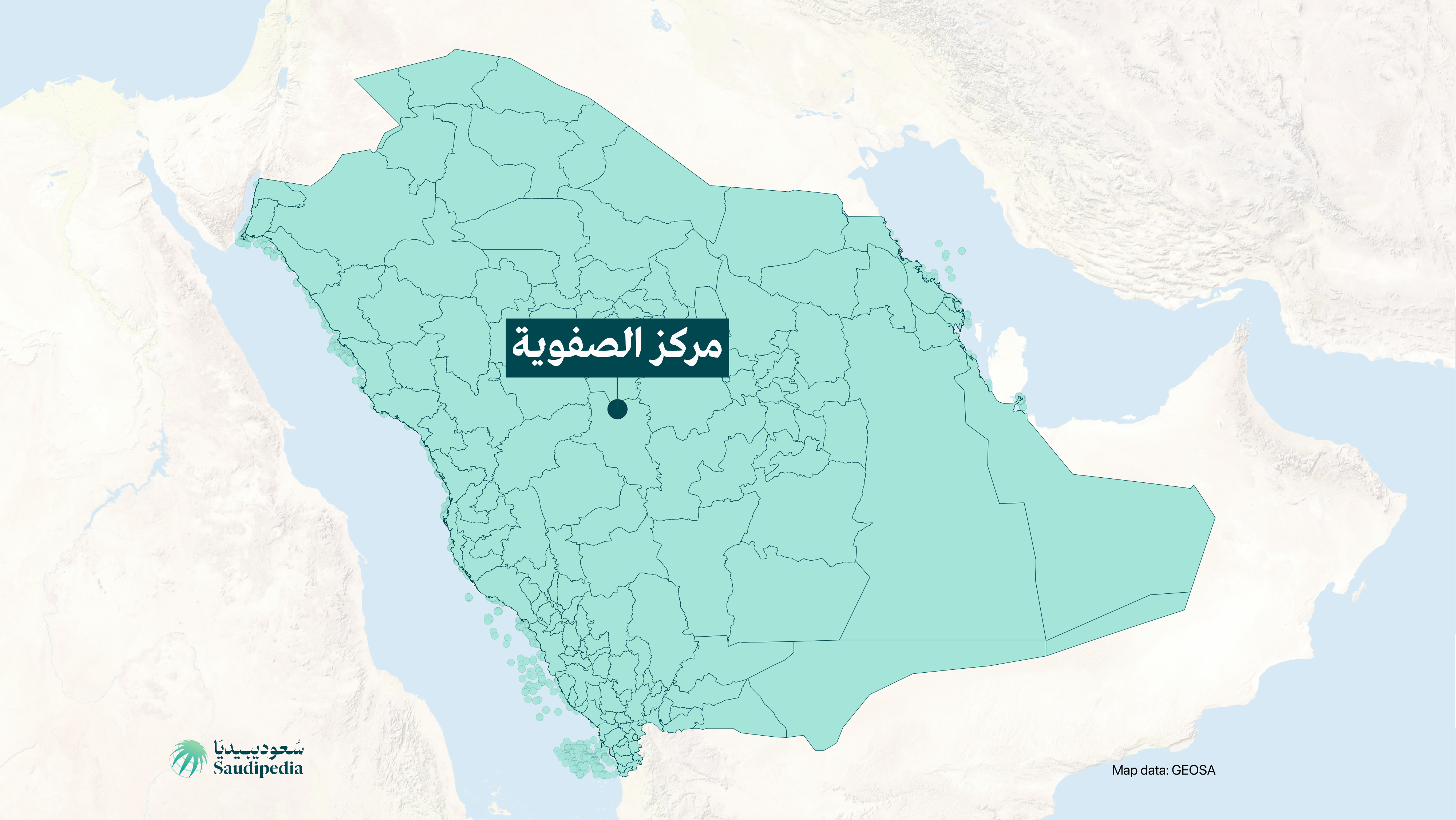 مركز الصفوية على خارطة السعودية