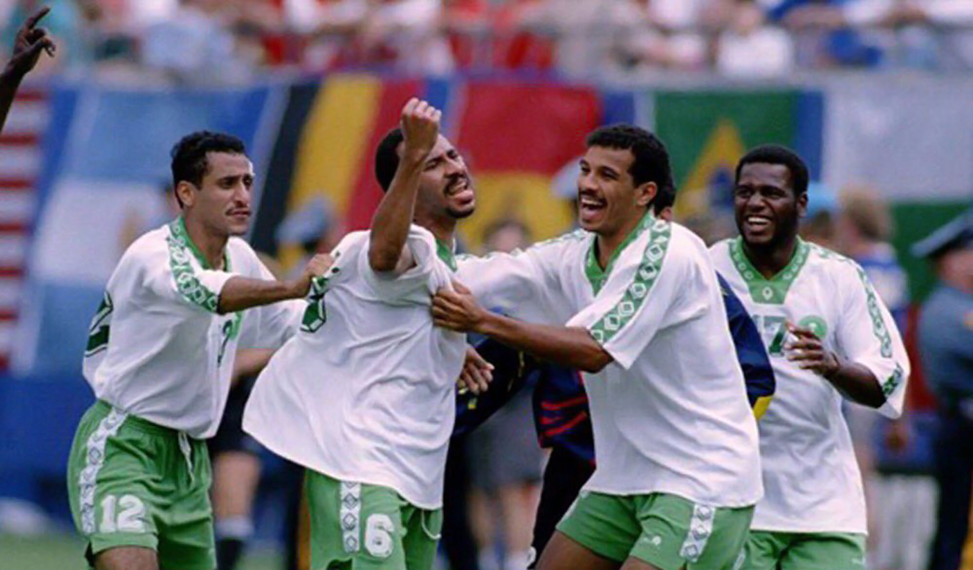 When did the Saudi National Team qualify for the Round of 16 at the FIFA World Cup?