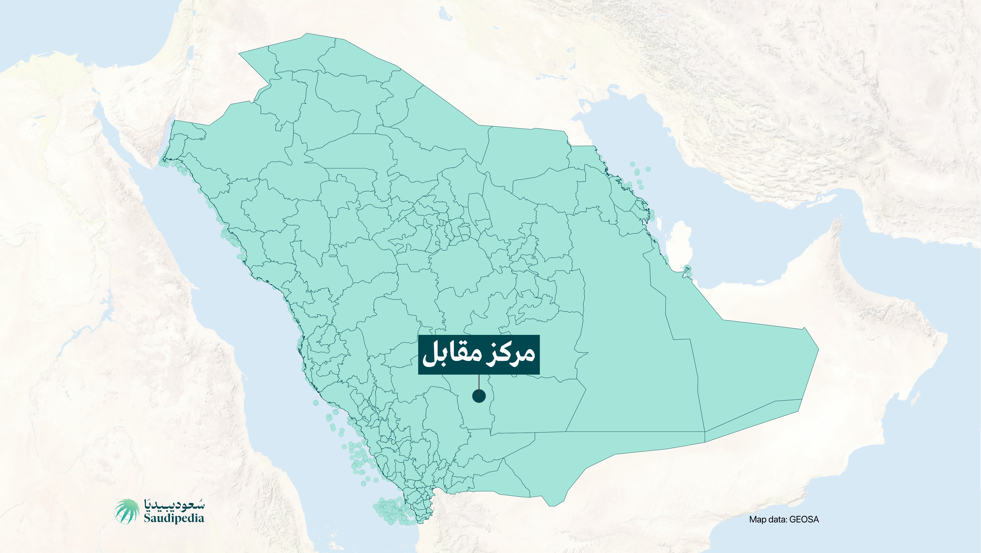 مركز مقابل على خارطة السعودية