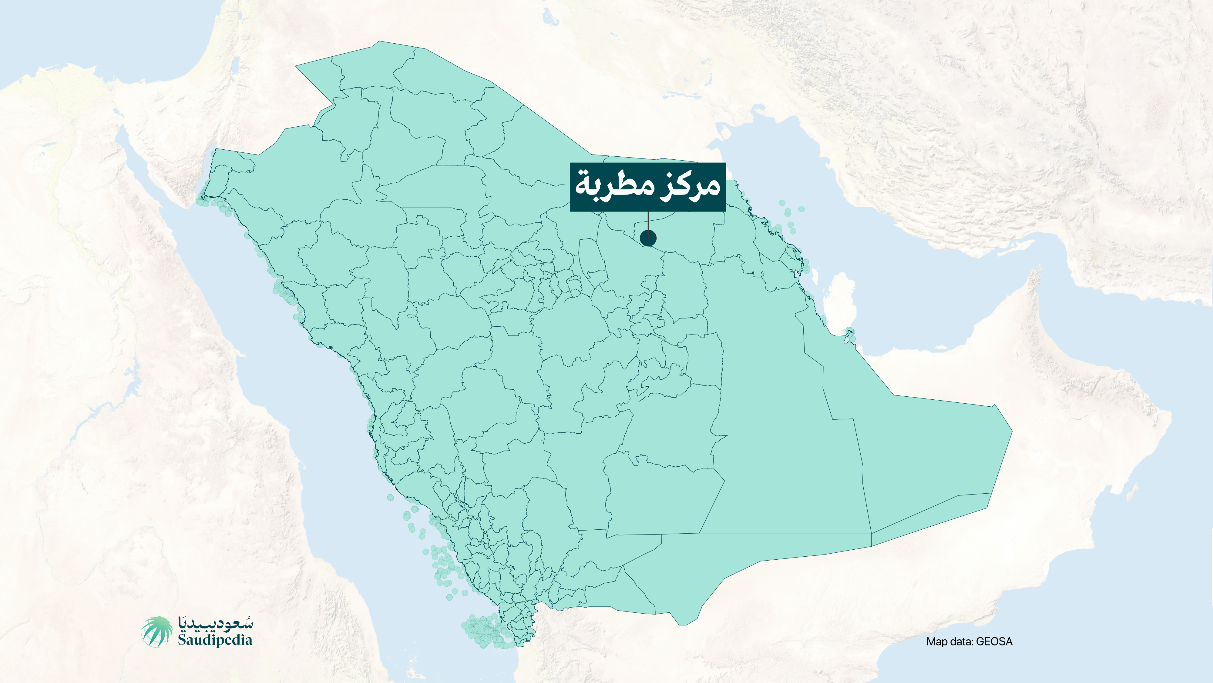 موقع مركز مطربة على خارطة السعودية