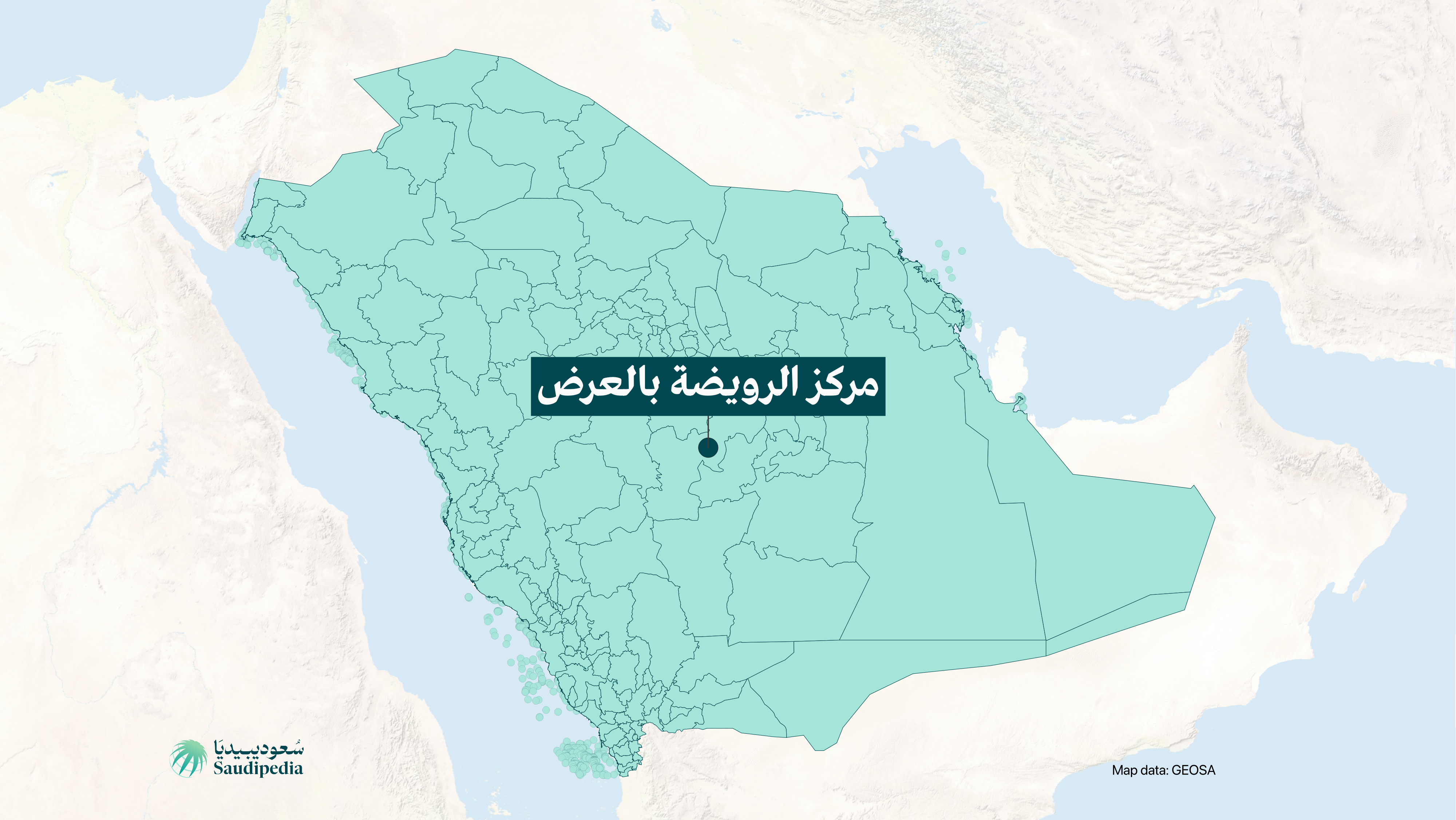مركز الرويضة بالعرض على خارطة السعودية